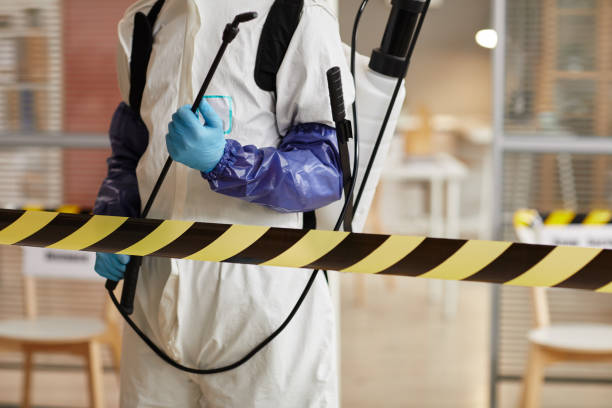 Professional Blood Cleanup technician working in Great River, NY